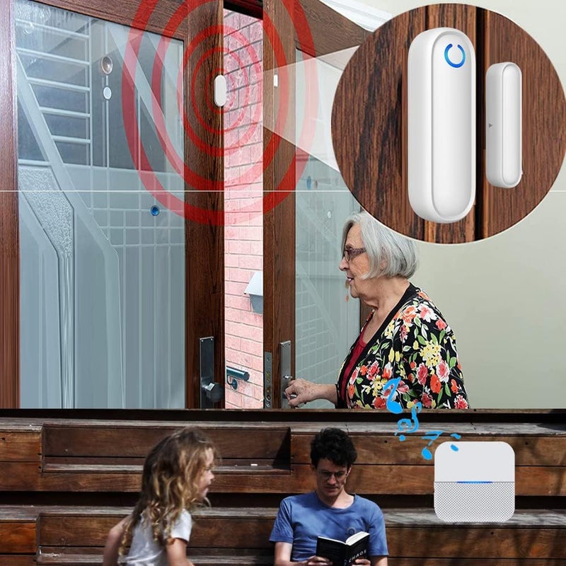 YisTech Portable Caregiver Pager Door Alarms for Dementia Patients/Kids Safety/Home Security,Door Sensor Alarm for Elderly/Business/Home/Store/Mailbox (2 Sensor 1 Portable Receiver) - Image 2